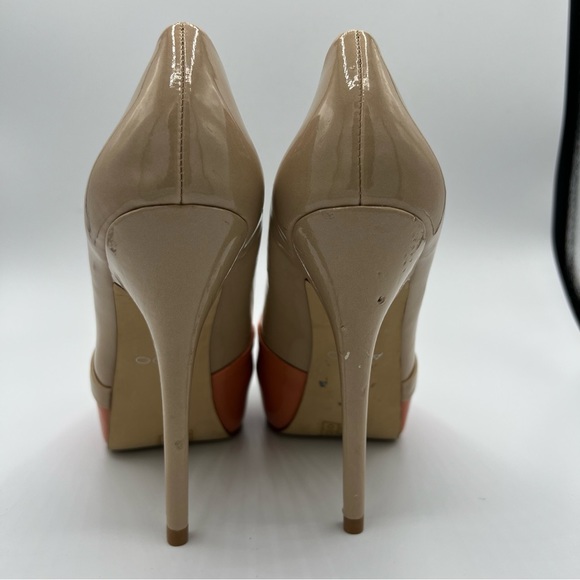 Women's Aldo High Heel Dress Shoe Cream / Beige and Coral US 7.5 - Picture 12 of 13